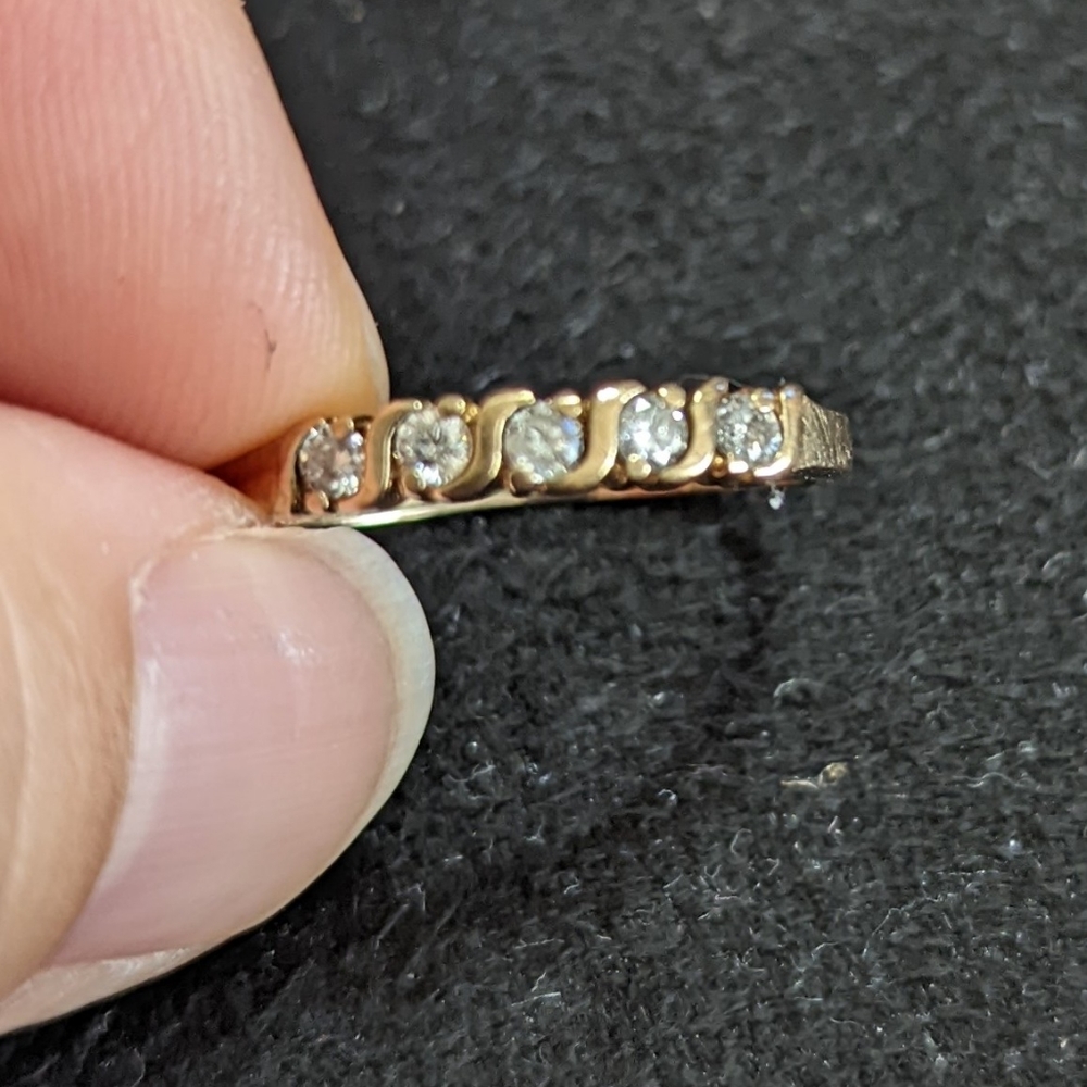 Gold and diamond ring